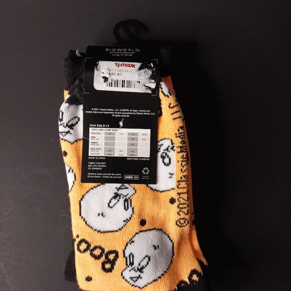 Casper the Friendly Ghost 2 Socks - Picture 4 of 5